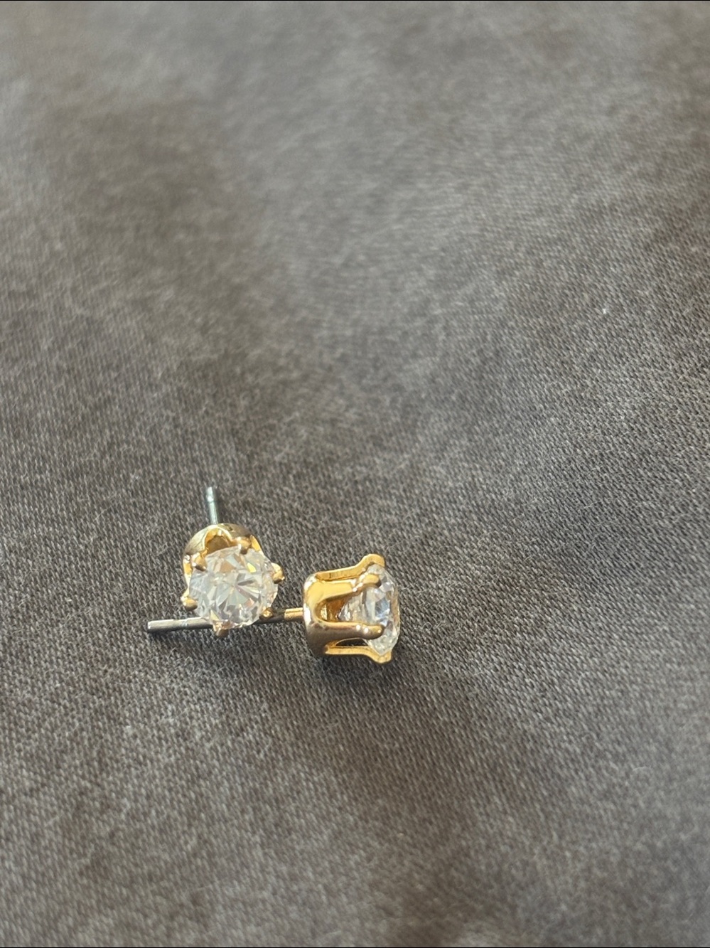 Delicate CZ stud earrings